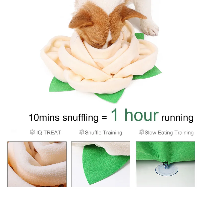 Собачий нюхательный коврик для питомца тренировочная розовая подушка в цветочек