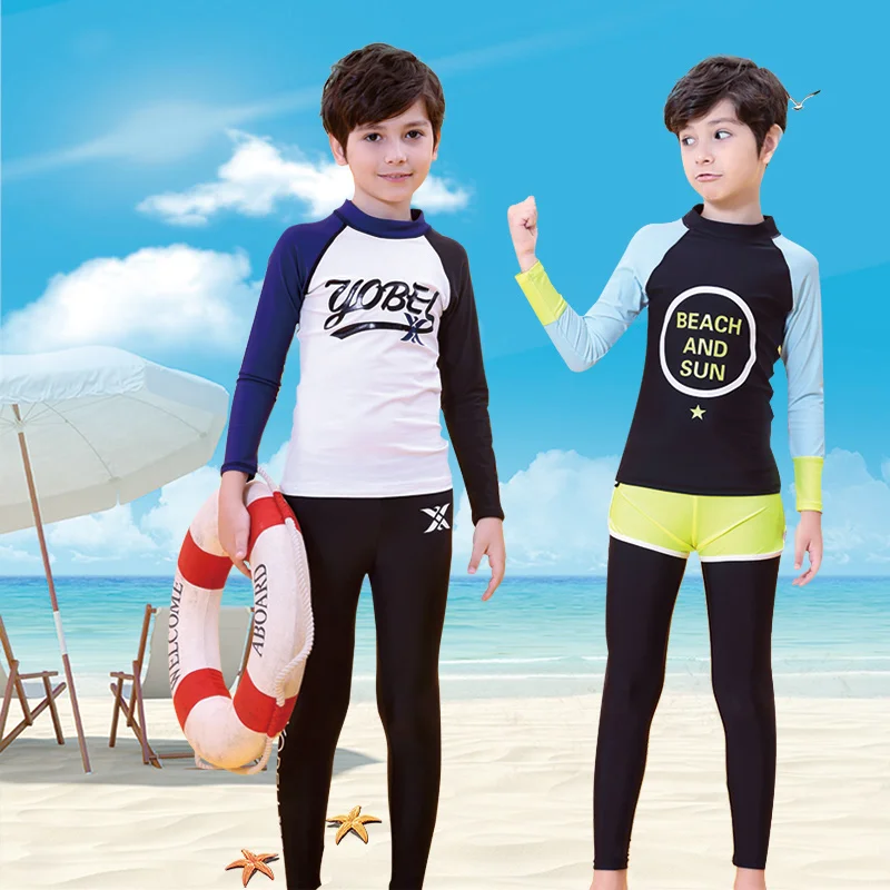Купальник с длинным рукавом и разрезом для маленьких детей пляжный костюм