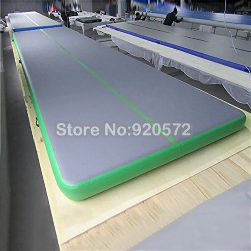 Надувной воздушный коврик для тренировок DWF насос 4 х1 м стежки при падении