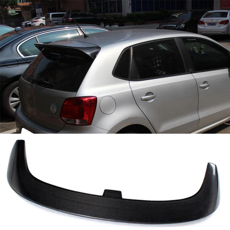 Спойлер на крышу заднего багажника из углеродного волокна для Volkswagen VW Polo 2013-2017