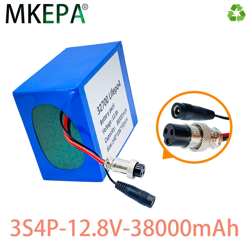 

2021 32700 Lifepo4 Аккумуляторный блок 4S3P 12,8 В 38 а/ч 4S 40A 100A сбалансированный BMS для электролодки и бесперебойного питания 12 В
