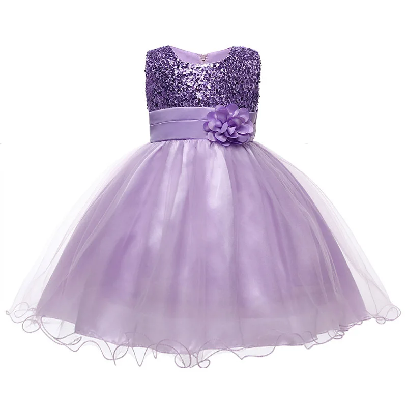 Лаванда Children Halloween Girl Costume Princess Dress Toddler 7 Colors Candy Wedding Dresses for Girls Flowers Kids Holiday Gift - Цвет: Лаванда