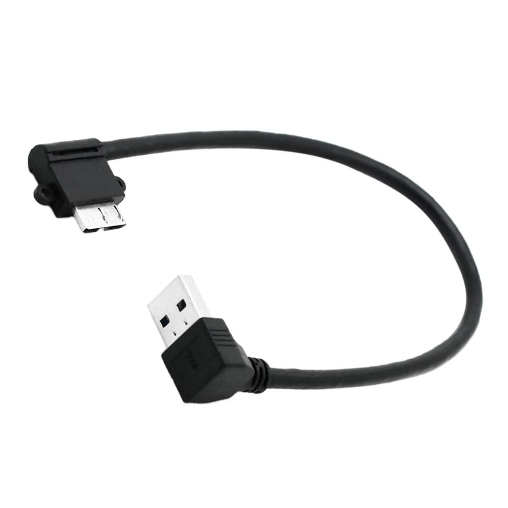 25 см USB 3 0 A штекер Micro B 10pin 90 градусов вниз угол короткий кабель | Компьютеры и офис