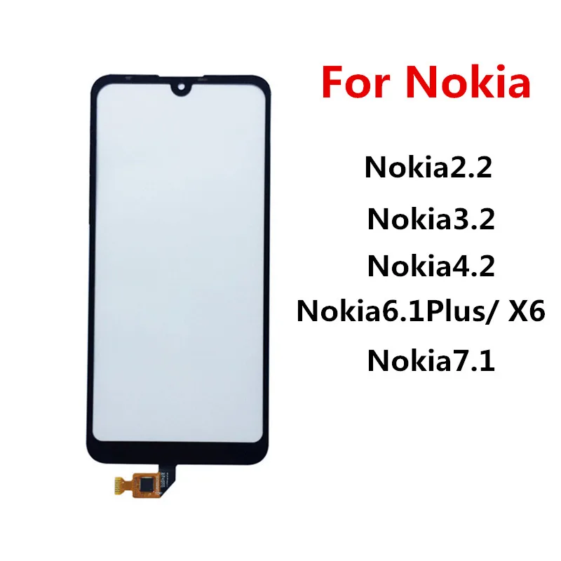 Внешний экран для Nokia 2 3 4 7 1 6 Plus дигитайзер Датчик Передняя Сенсорная панель