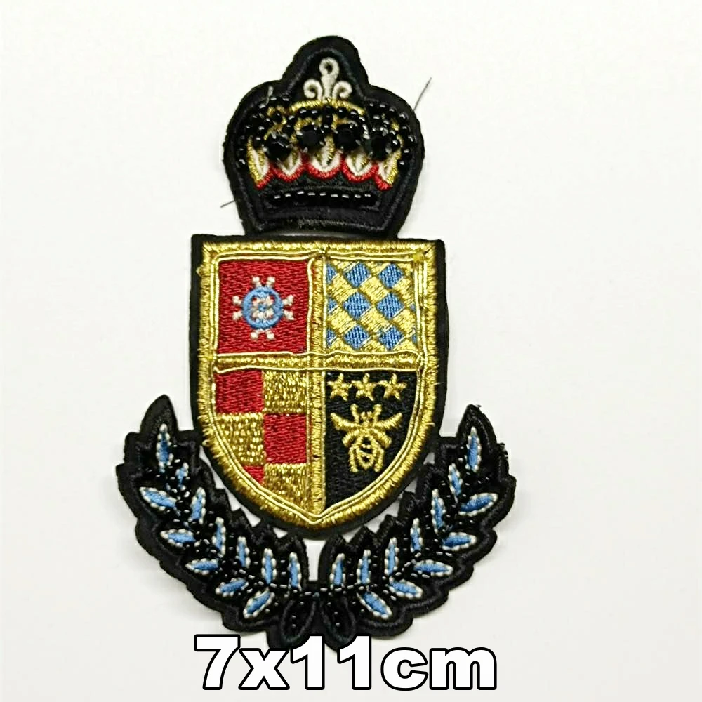 

DIY embroidery beaded crown star letter embroideried patches for clothing QR-3185