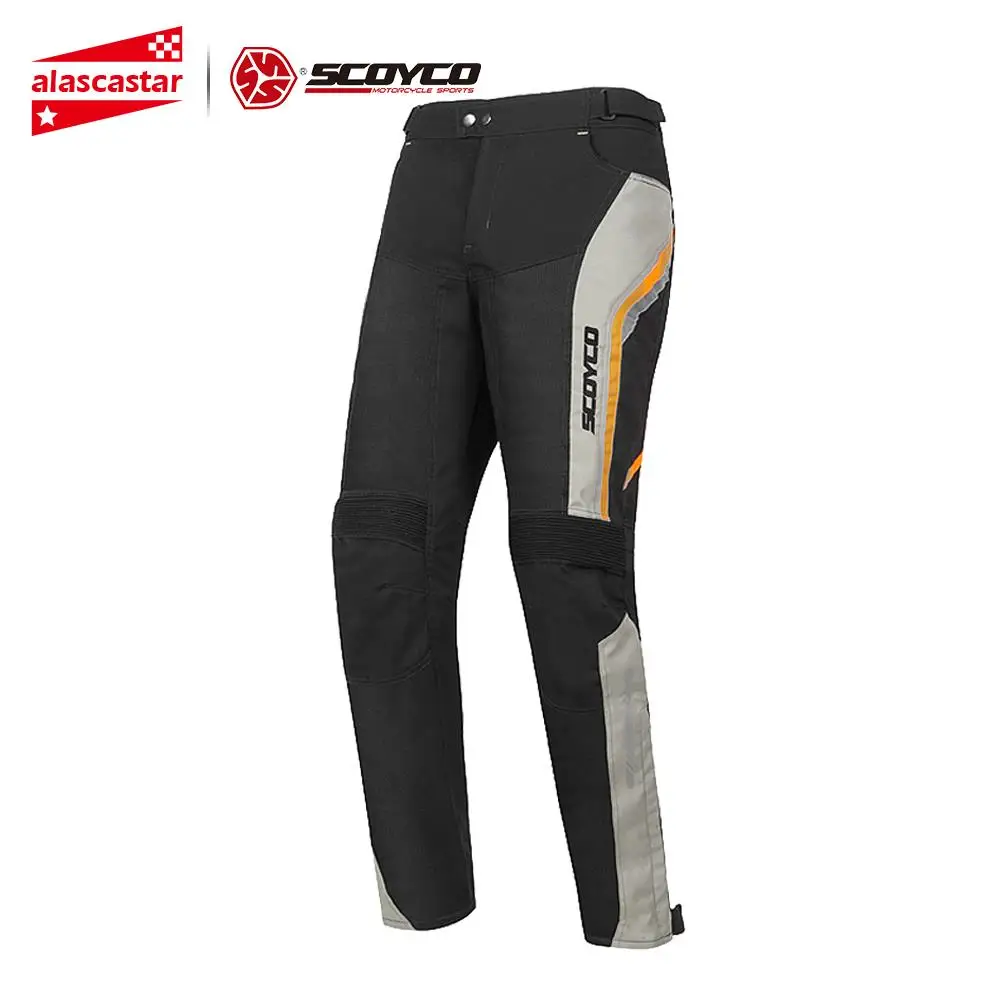 P065 orange pants SCOYCO летняя мотоциклетная куртка мужская сетка Chaqueta Moto куртка Защитное снаряжение Светоотражающая мотоциклетная Защита Куртка для мотокросса - Цвет: P065 orange pants