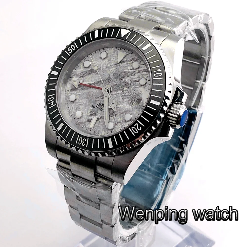 Зеркальный чехол Bliger 40 мм серебристый сапфировый стеклянный керамический ободок