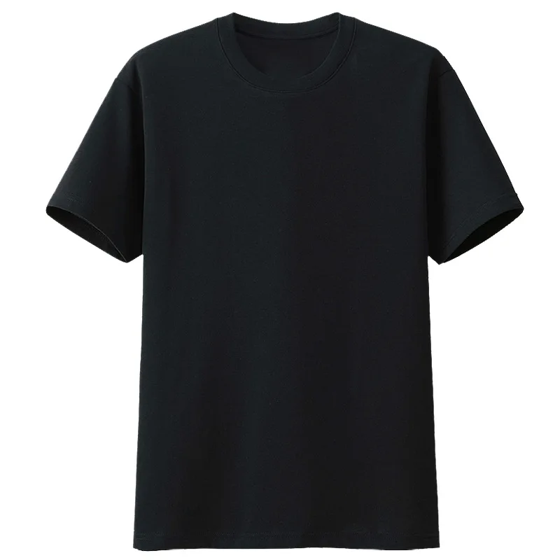 

2021 mercerized cotton t-shirts custom round collar short sleeves in summer