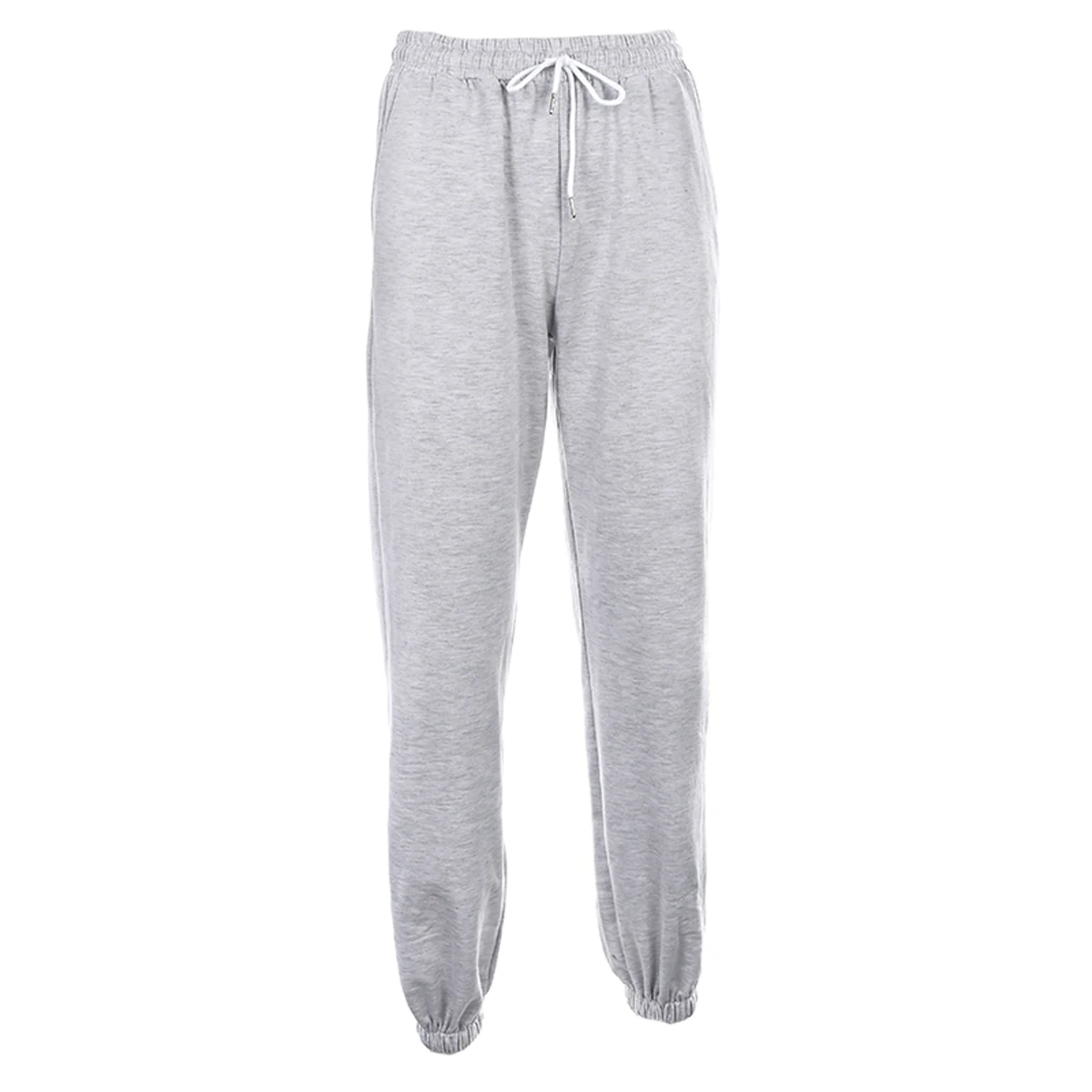 

Women High Waist Elastic Casual Sport Pants Jogger Trousers Autumn Female Solid Loose Drawstring Pants Lady Fitness Clothes