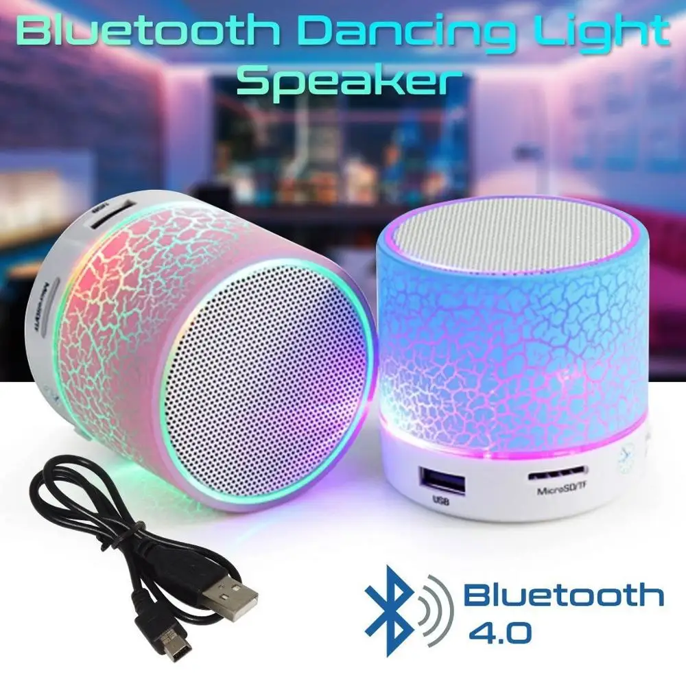Новинка 2020 Bluetooth динамик светодиодный портативный беспроводной мини USB радио Fm Mp3