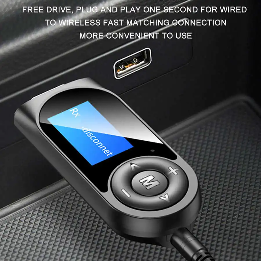 Bluetooth 5 0 приемник передатчик ЖК дисплей с экраном 2 в 1 USB беспроводной адаптер для