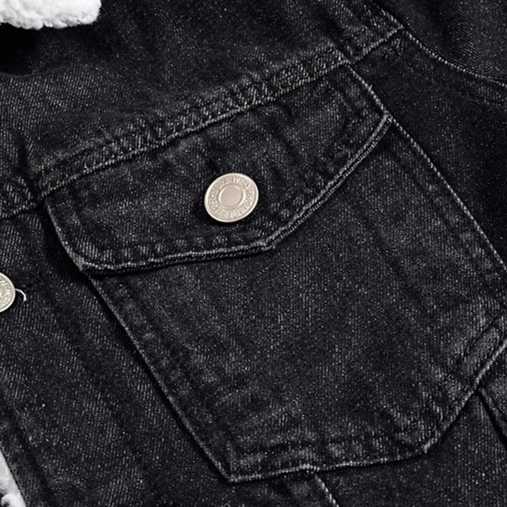 SAGACE мужские черные зимние джинсовые куртки верхняя одежда теплые пальто новые