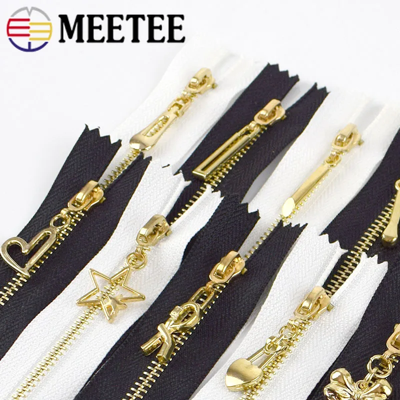 Meetee 10/20 штук 20/30 см 3# металлическая молния с закрытым концом Автоматическая блокировка язычок молнии голова Декор DIY сумка кошелек швейной по индивидуальному заказу аксессуар