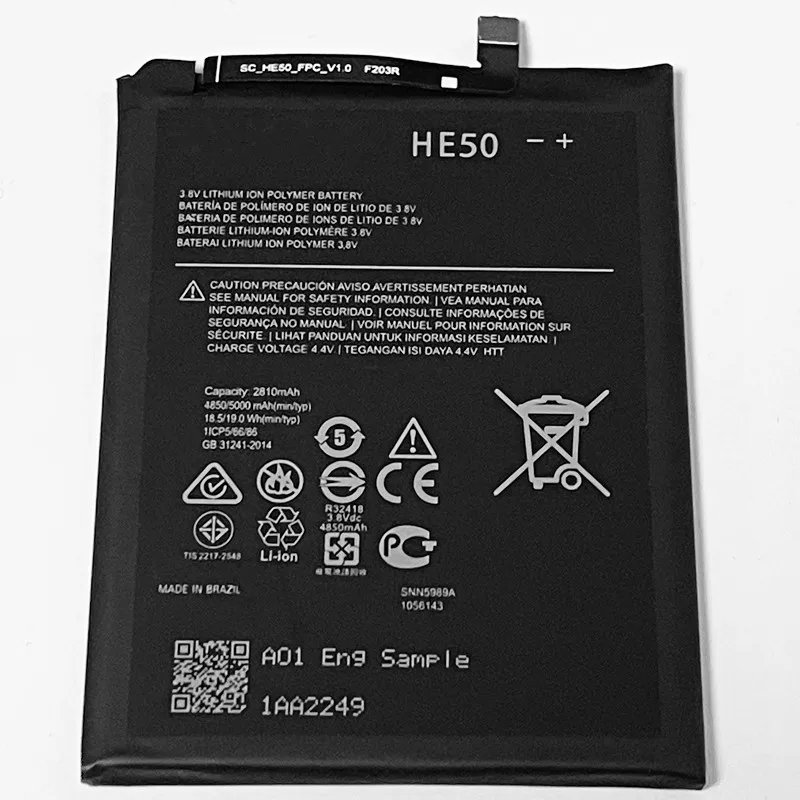 3 8 V 5000mAh HE50 для Motorola Moto E5 Supra XT1924 6 Battery|Аккумуляторы мобильных телефонов| |