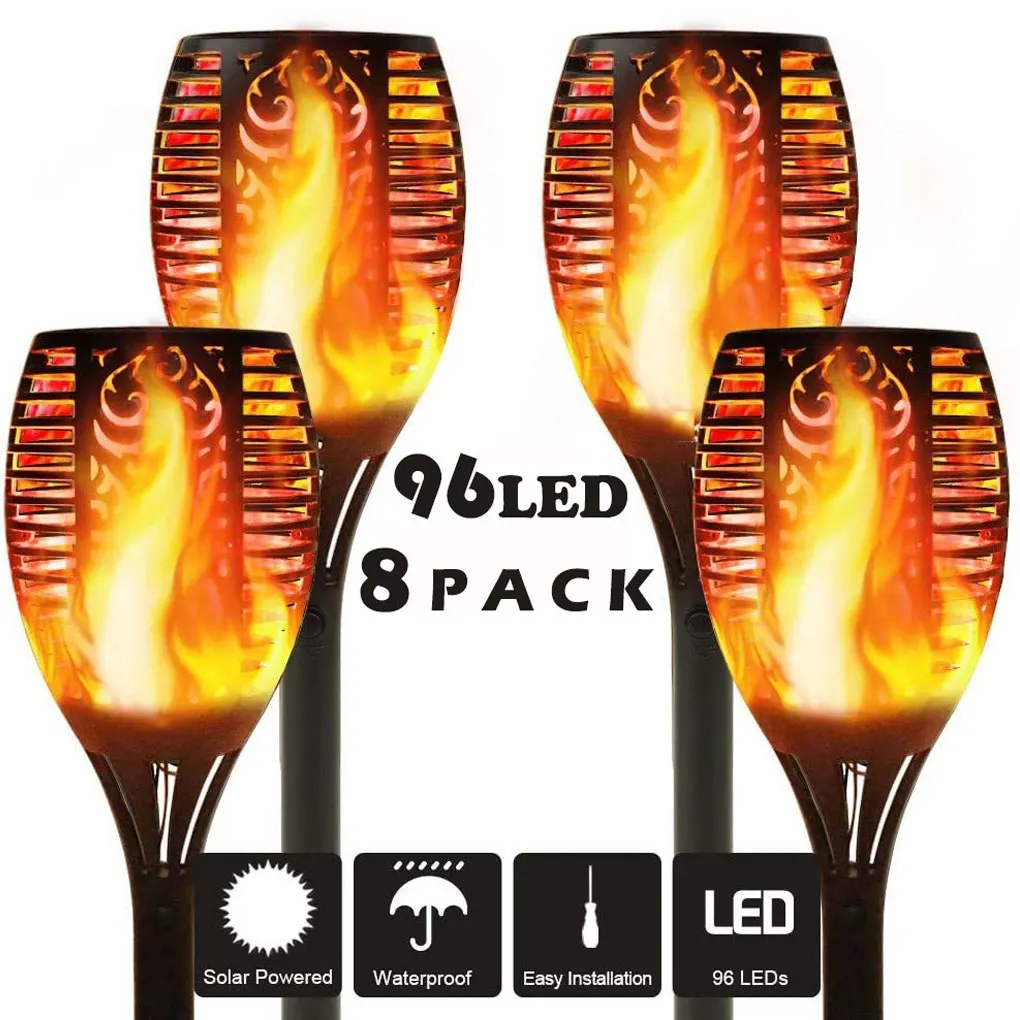 Фонарик на солнечной батарее с защитой от мерцания водонепроницаемый садовый