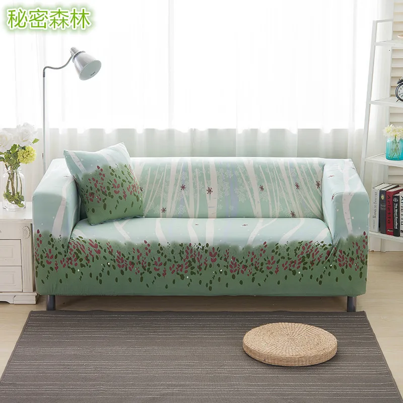 More Flower Type Sofa Cover Universal Stretch Slipcover Printed Polyester Anti-slip Protection for Living Room | Дом и сад