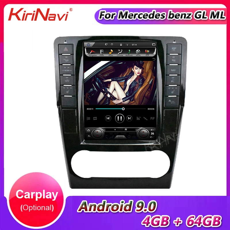 Автомагнитола KiriNavi 10 4 дюйма 2 Din Android 9 0 для Mercedes Benz GL GL350 GL400 GL450 ML ML300 ML350 ML500