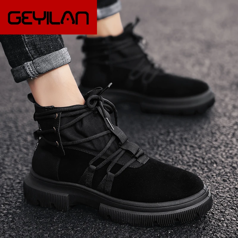 Осень-зима мужские Ботинки Martin в стиле ретро для мужчин Zapatos Erkek Bot повседневная