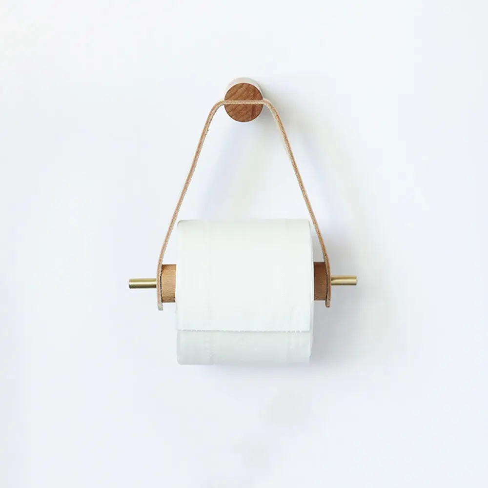 1 шт. креативный деревянный держатель в рулоне для ванной комнаты диспенсер