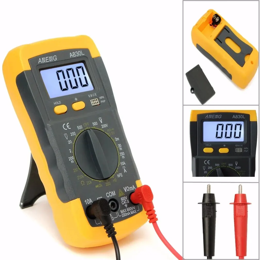 

LCD Digital Multi Meters Volt Meter AC / DC Meter Ammeter Capacity Ohm Tester Handheld Multimeter Voltmeter Dropship