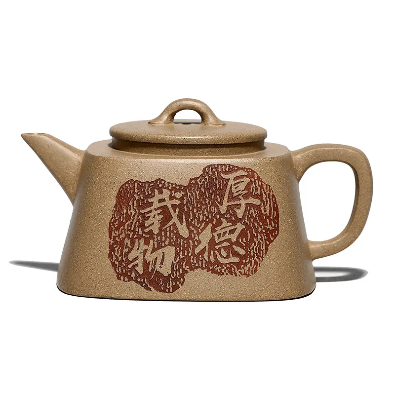 

Purple clay teapot Jiang Liming pure handmade teapot Kung Fu tea set original ore section mud thick virtue carrying teapot