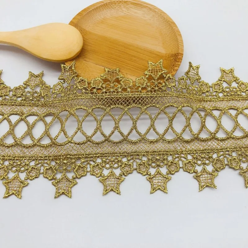 Новые продукты звезда Золото Кружева двусторонний крест филигрань одежда