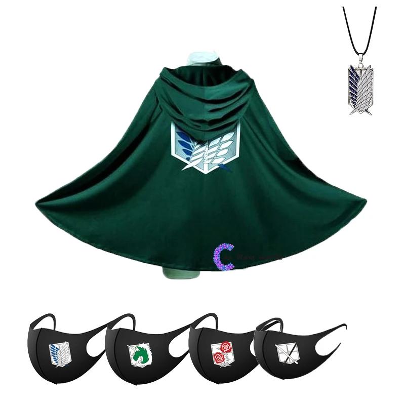 

2021 New Attack on Titan Anime Cloak Shingeki No Kyojin Cosplay Scouting Legion Wings of Liberty Eren Hange Zoe Outfit Cape