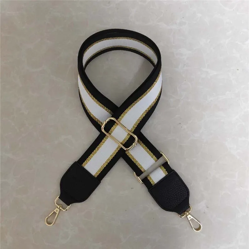 125cm Adjustable Cotton Strap Bag Belt White And Black 5cm Wide Shoulder Accessories Handles Handbag | Багаж и сумки
