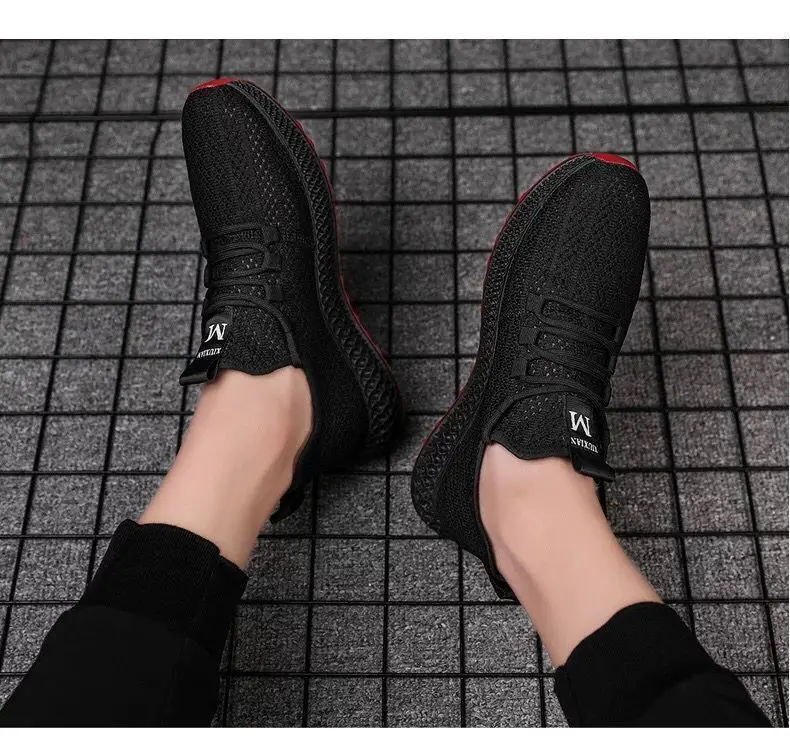 

2019 Spring and Summer Male Breathable Leisure Sports Flying Woven Mesh Shoes Student Shoes Shoes Mens Shoes Casual