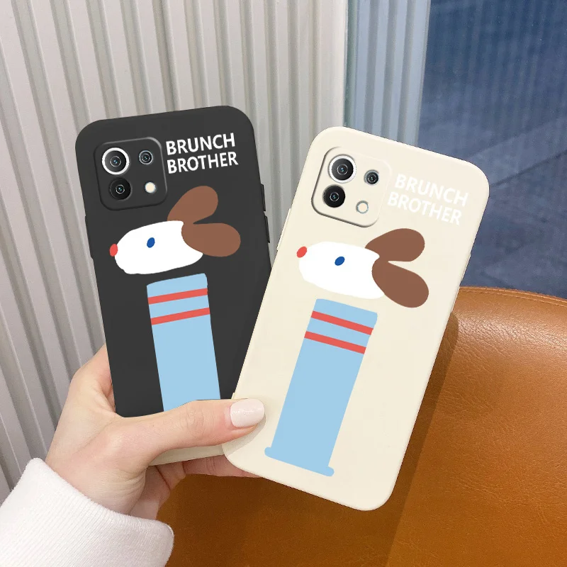 

Cute Bunny Case For Xiaomi Mi 11 lite Ultra 11i 10T 9T Pro Lite 10 10S 9 8 lite Pro Poco F2 X2 F3 Pro Soft Phone Back Cover