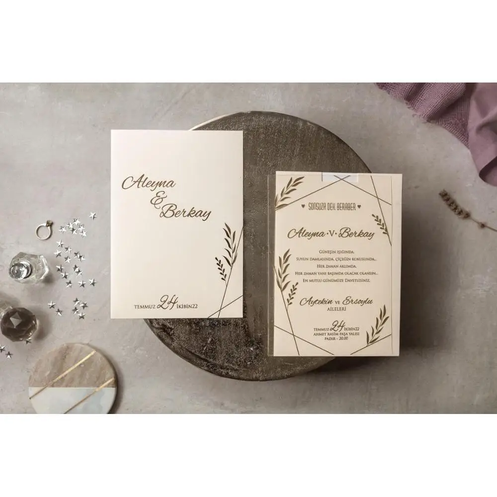 

Laser Cut Luxury Wedding Invitations Cards Elegant Wedding Bridal Shower Gift Greeting Card Kits kod:8401