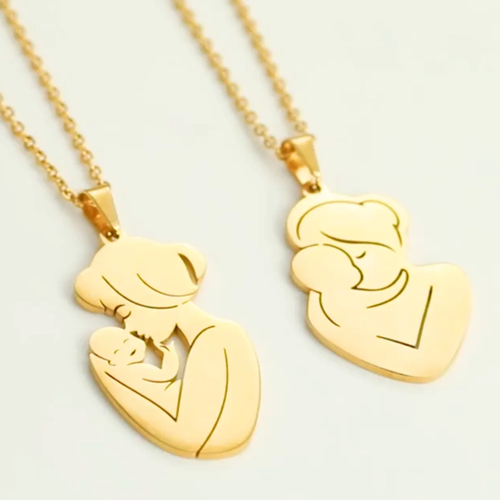 

Ожерелье-чокер COOLTIME для мам и малышей и беременных женщин, ювелирные изделия из нержавеющей стали, ожерелье с подвеской, Подарок на годовщин...