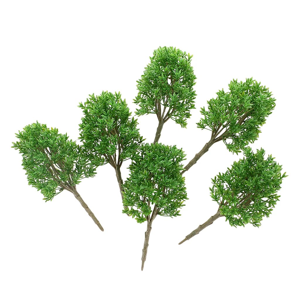 

6Pieces Model Trees for Layout Train Railroad Landscape Scene 1:30 Scale Kit
