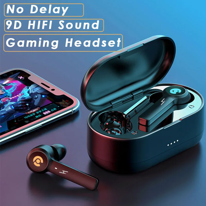 

Беспроводные наушники Hembeer, Bluetooth-наушники с микрофоном, игровая гарнитура без задержек, наушники с шумоподавлением, hi-fi звук