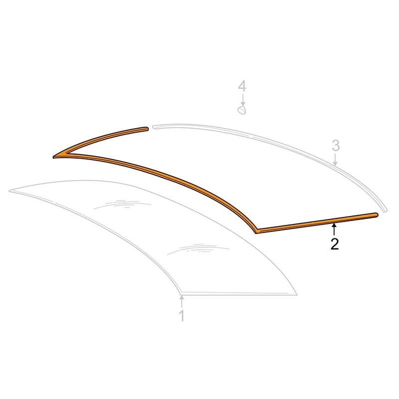 

Rear Windshield Upper Moulding Seal 51317027916 for BMW E60 5-Series 525I 530I 528I