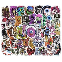 50 pcs horror funny stickers for car styling bike motorcycle phone laptop travel luggage cool funny spoof jdm decal