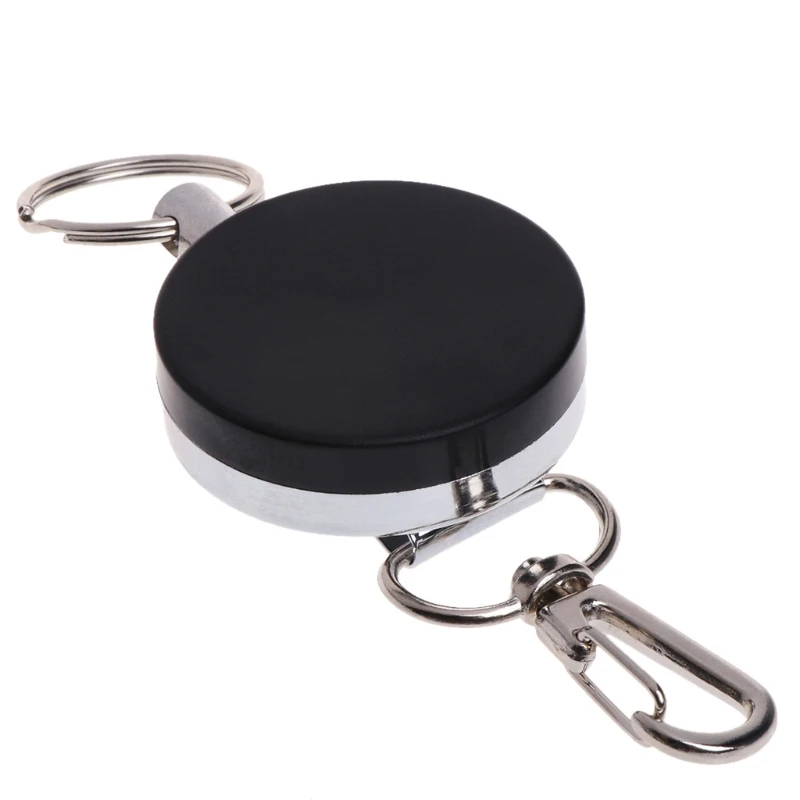 

Fishing Zinger Retractor Key Ring Reel Holder Retractable Steel Cable Accessory