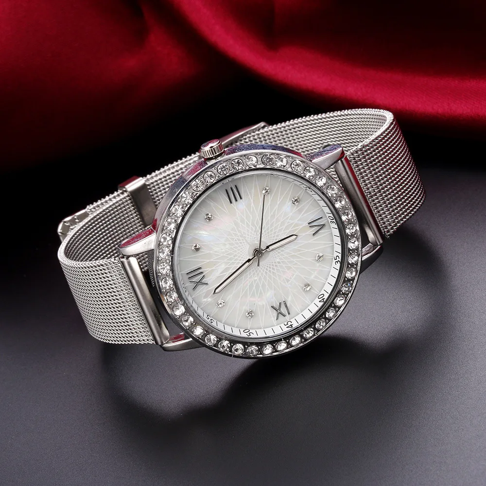 

Watch Fashion Diamond Women's Mesh Strap Watch Women's best selling women luxury watch