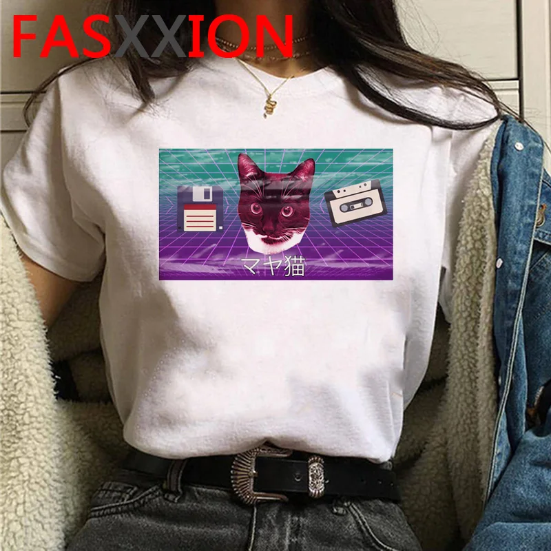 Женская футболка Vaporwave летние топы эстетическая унисекс размера плюс с рисунком