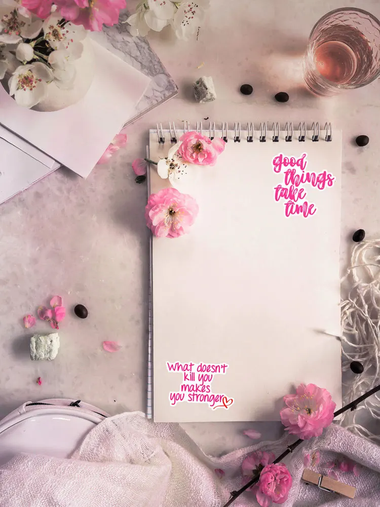 40 шт. разноцветные Розовые наклейки INS для багажа велосипеда автомобиля