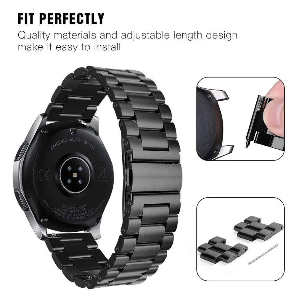 Ремешок из нержавеющей стали для Galaxy watch 46 мм металлический браслет Samsung Gear S3 Frontier