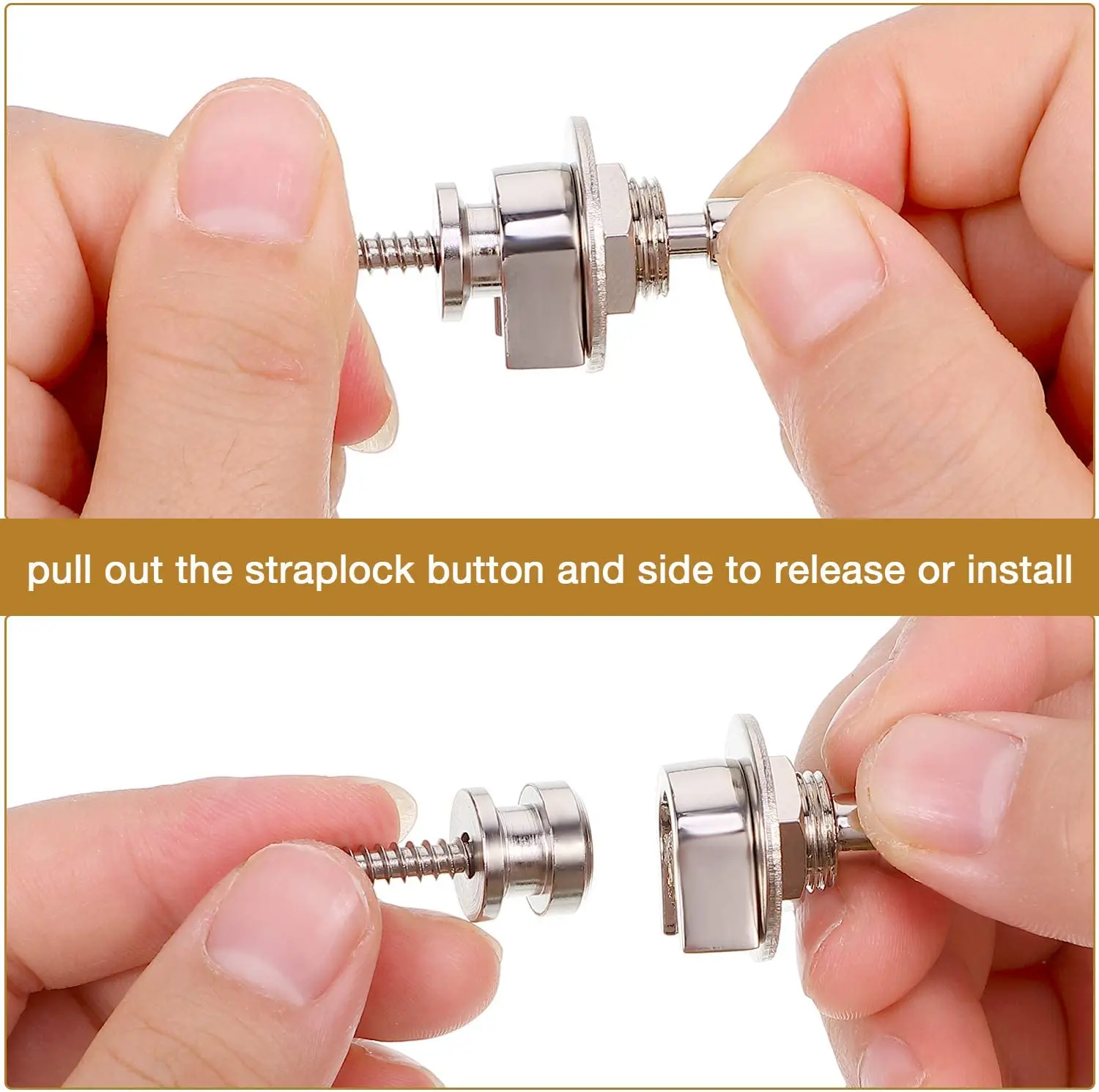 

4pcs Guitar Strap Lock Button Style Straplock Easy Remove Screw For All Acoustic Electric Bass Guitar Strap 3 Colors Guitarra