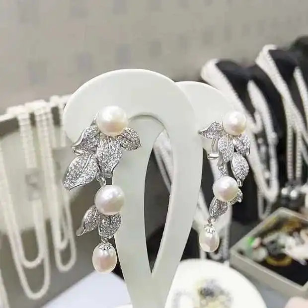 Бесплатная доставка гарнитур ювелирных украшений из природного 5-6 мм 8-9 Южное