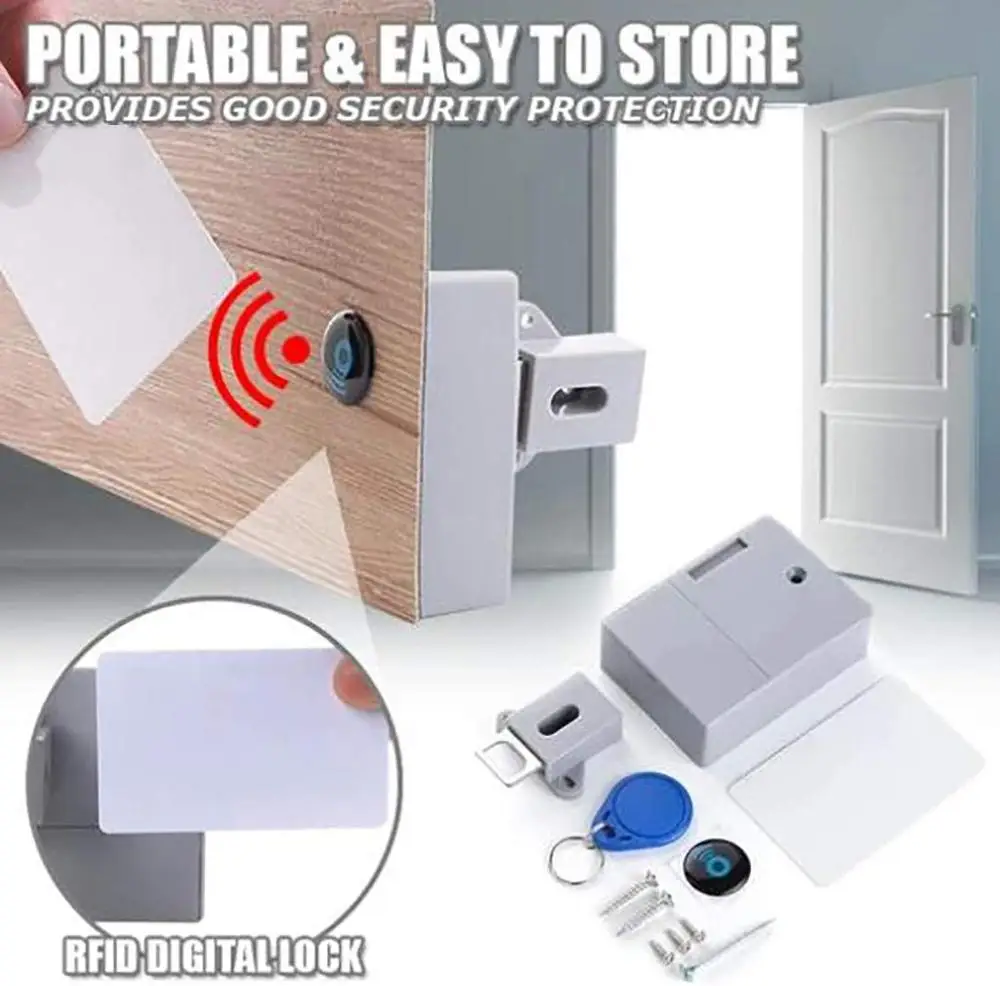 

Invisible Hidden RFID Free Opening Intelligent Sensor Cabinet Lock Locker Wardrobe Shoe Cabinet Drawer Door Lock Electronic bolt
