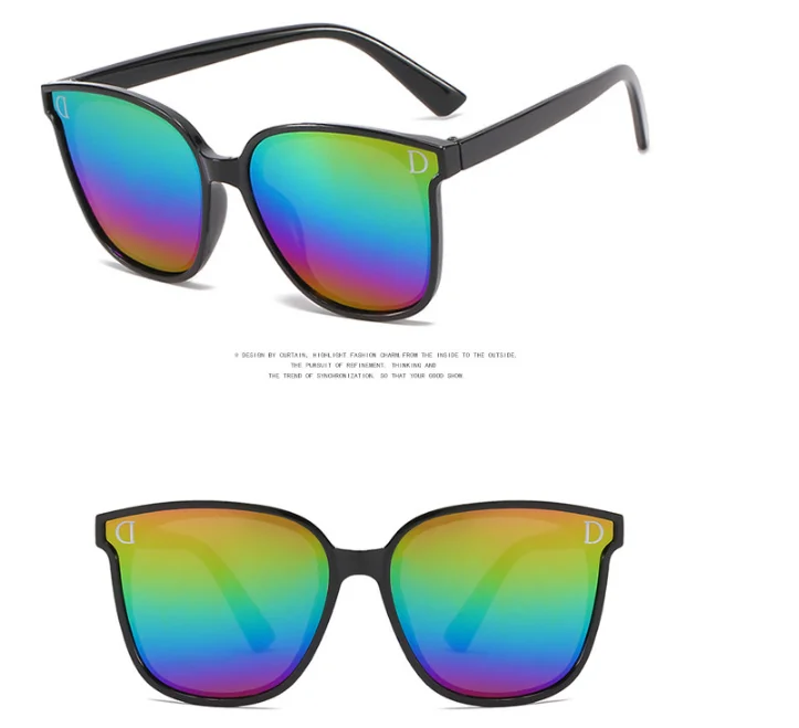 

Квадратные детские солнцезащитные очки ZAOLIHU с радужными зеркальными линзами детские очки с буквой D дизайнерские детские очки UV400 летние оттенки Gafas