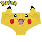 Женское нижнее белье с покемоном Пикачу, трусики с 3D рисунком ушей из аниме, Симпатичные привлекательные женские трусики с заниженной талией для косплея, аксессуары для костюма