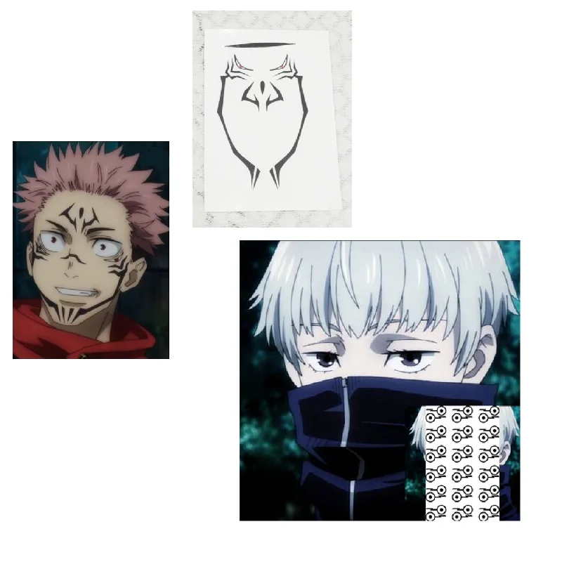 1 шт. аниме Jujutsu кайсен татуировки Стикеры Toge Inumaki Юдзи Itadori Sukuna Ryoumen King проклятий