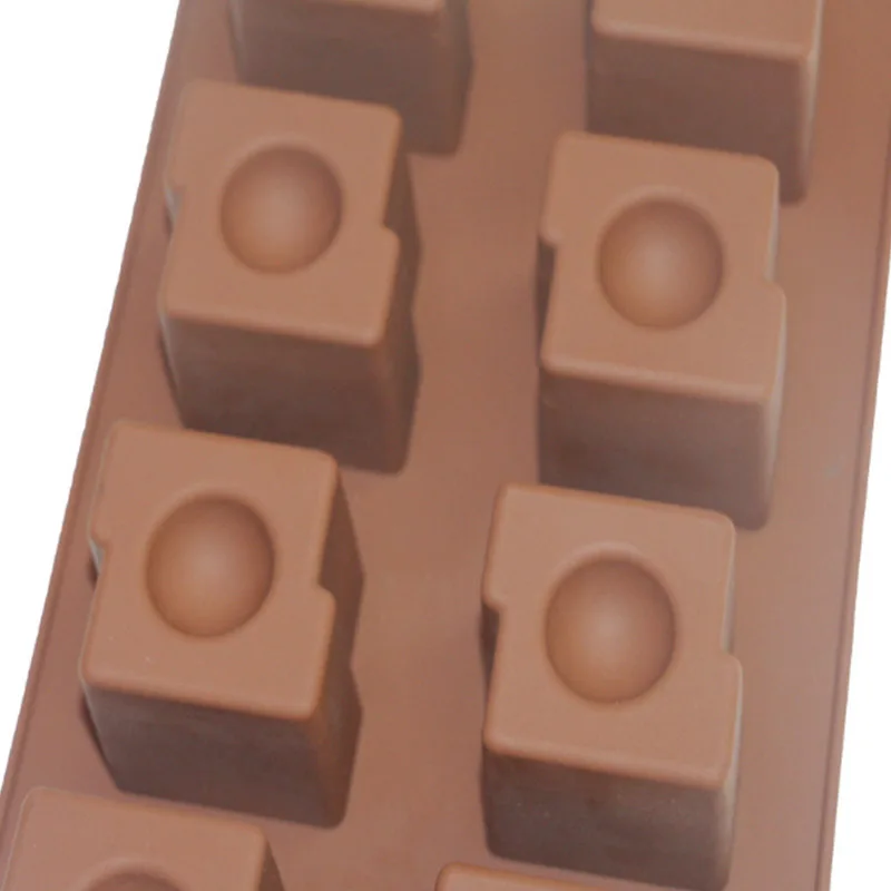 Силиконовая квадратная круглая шоколадная форма с 8 отверстиями в форме Z для