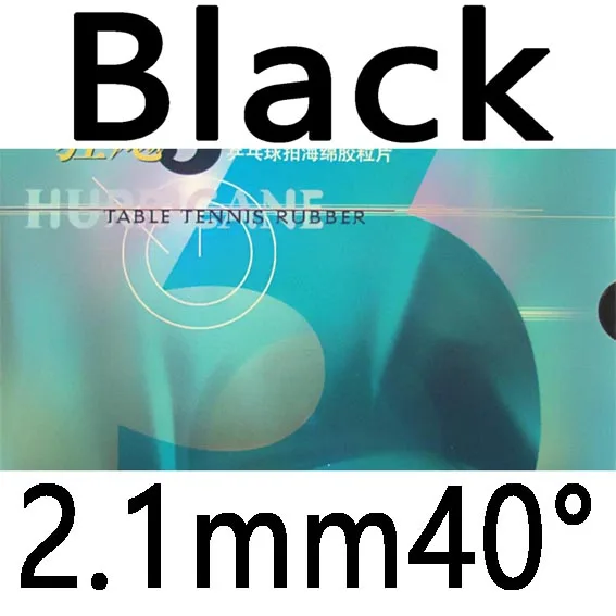 black 2.1mm H40 DHS NEO Hurricane 3 NEO Hurricane3 команда провинции версия Pips-в настольный теннис резиновая с губкой для ракетки для пинг-понга - Цвет: black 2.1mm H40