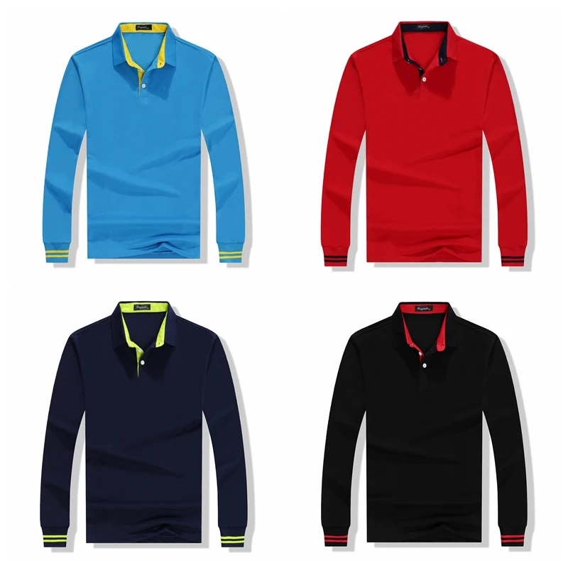 2019 осенние женские хлопковые тонкие рубашки поло с длинными рукавами модные